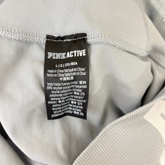 Victoria’s Secret PINK Active Seamless Leggings Gray Large High Waisted - Picture 4 of 4